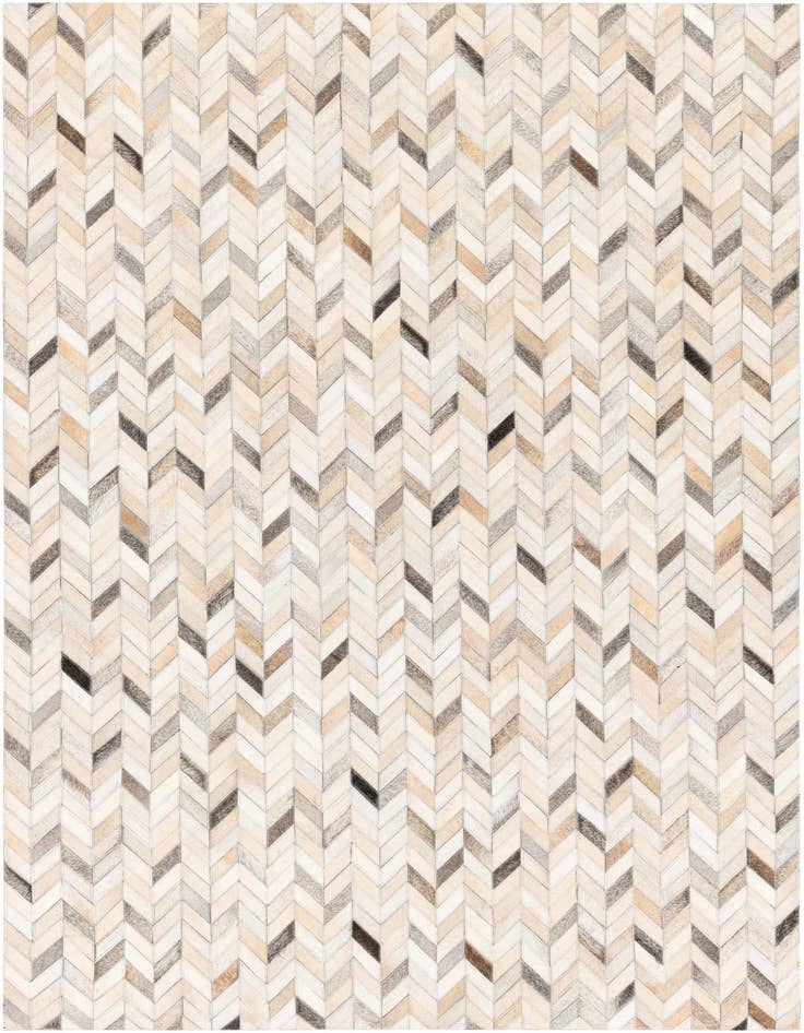 Detail image of 4' 8 x 6' 7 Cowhide Stocks Rug