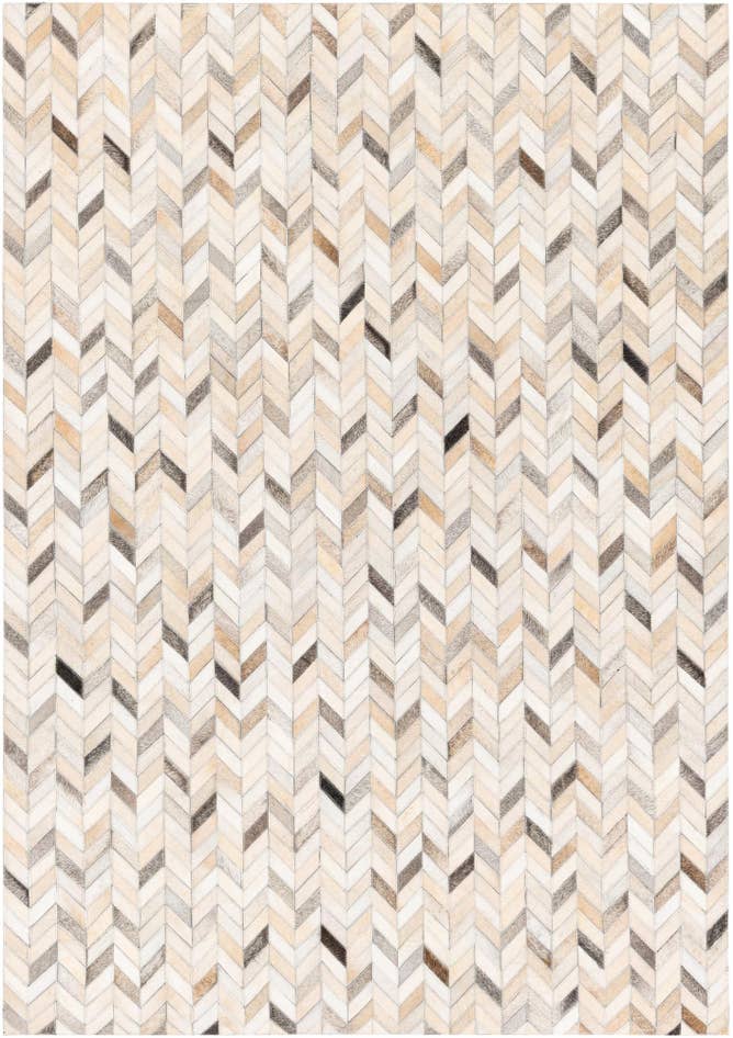 Detail image of 4' 8 x 6' 7 Cowhide Stocks Rug