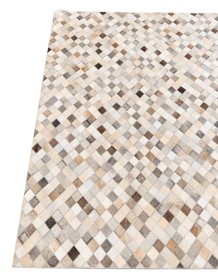 Detail image of 4' 7 x 6' 7 Cowhide Stocks Rug