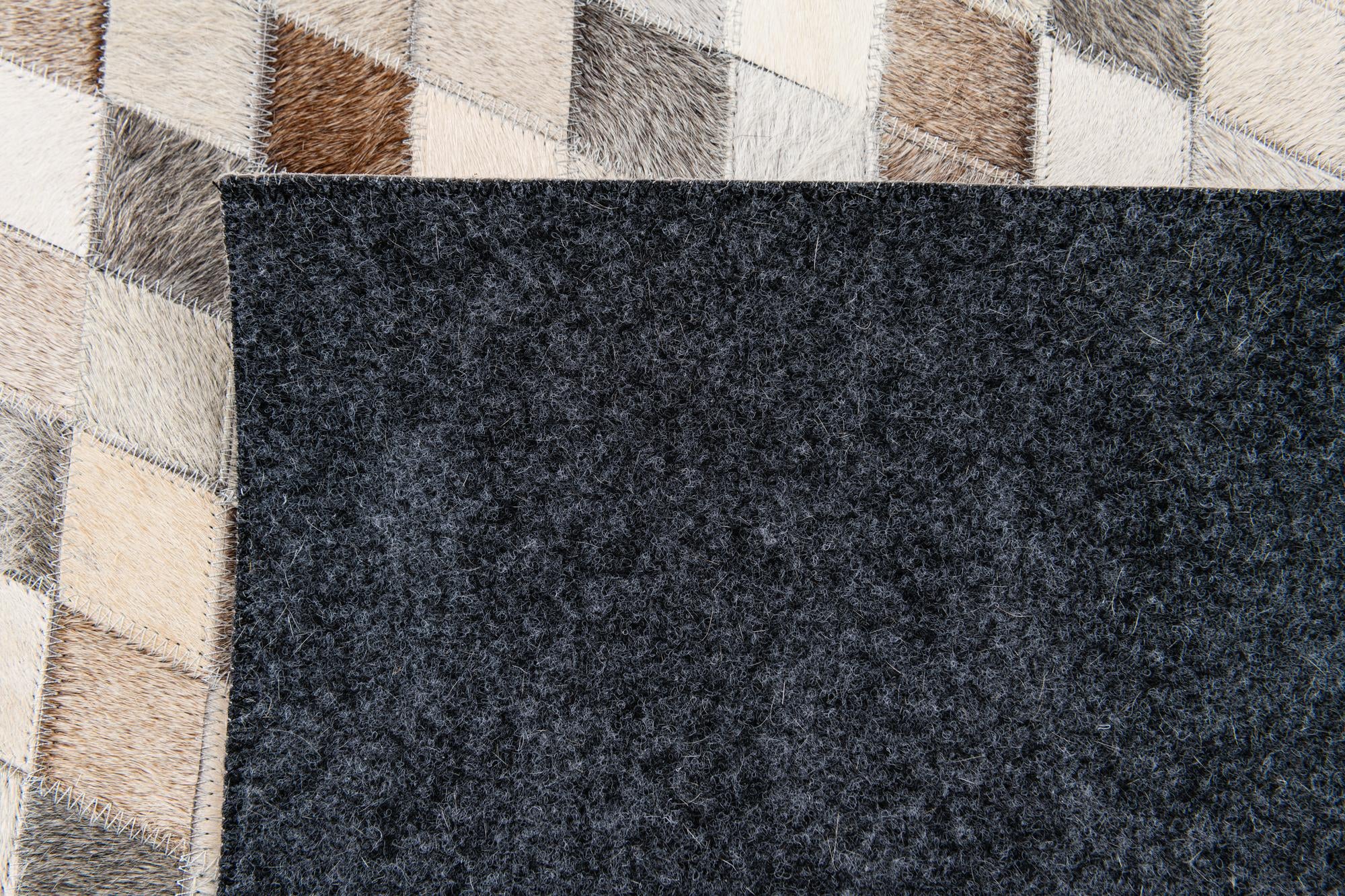 4' 7 x 6' 7 Cowhide Stocks Rug