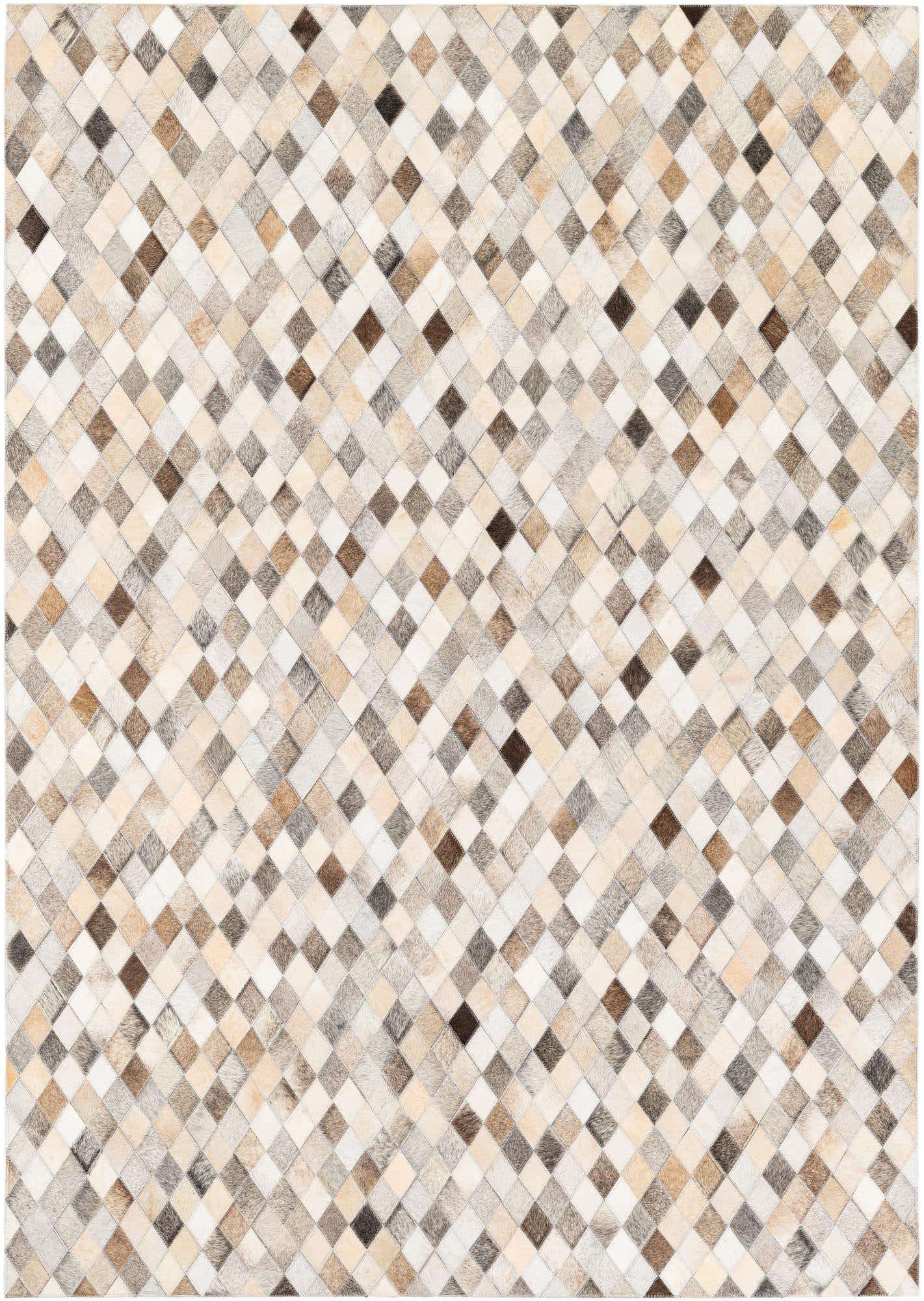 4' 7 x 6' 7 Cowhide Stocks Rug