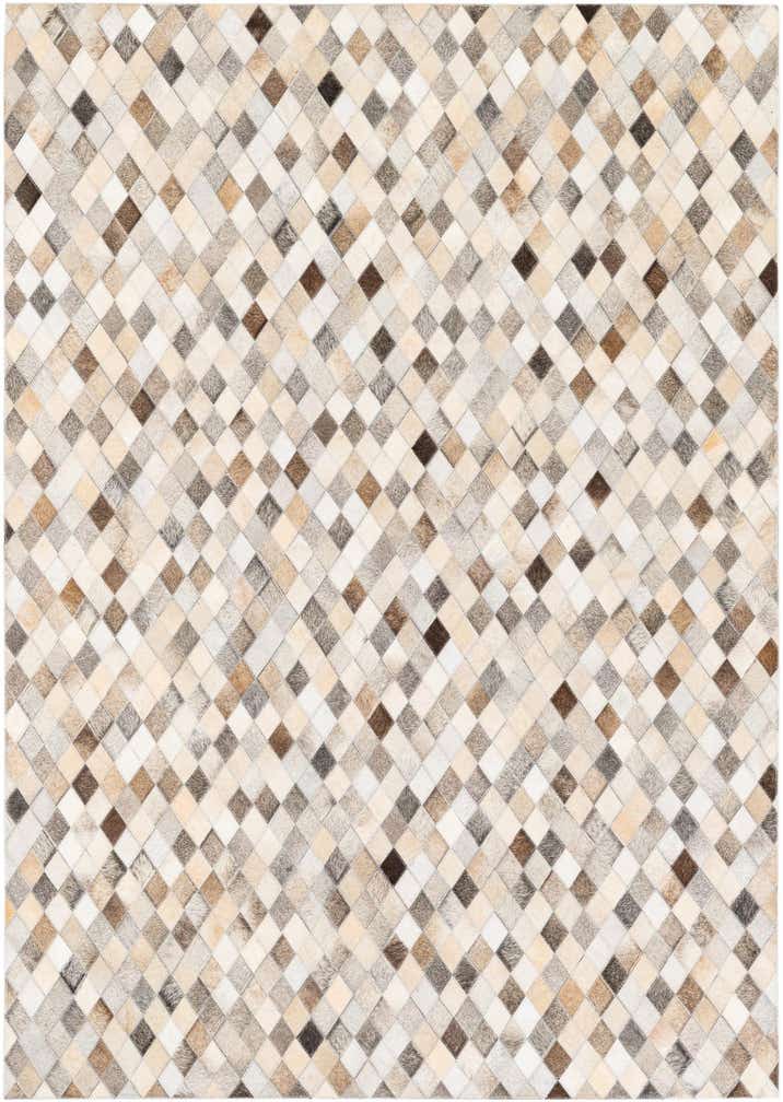 4' 7 x 6' 7 Cowhide Stocks Rug