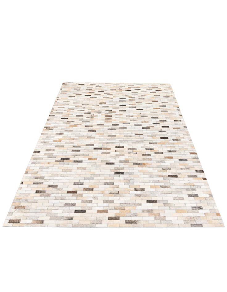 Detail image of 4' 8 x 6' 6 Cowhide Stocks Rug