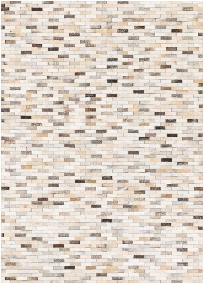 Detail image of 4' 8 x 6' 6 Cowhide Stocks Rug