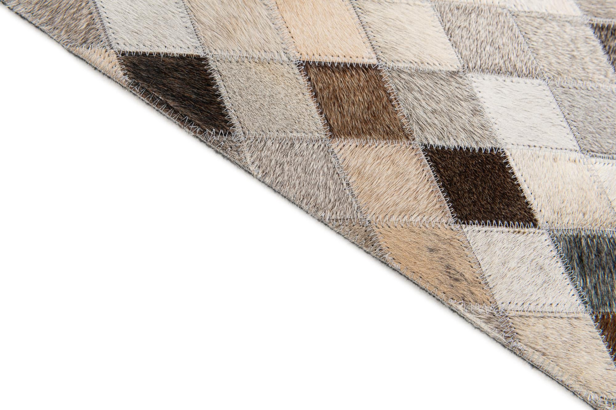 4' 7 x 6' 8 Cowhide Stocks Rug