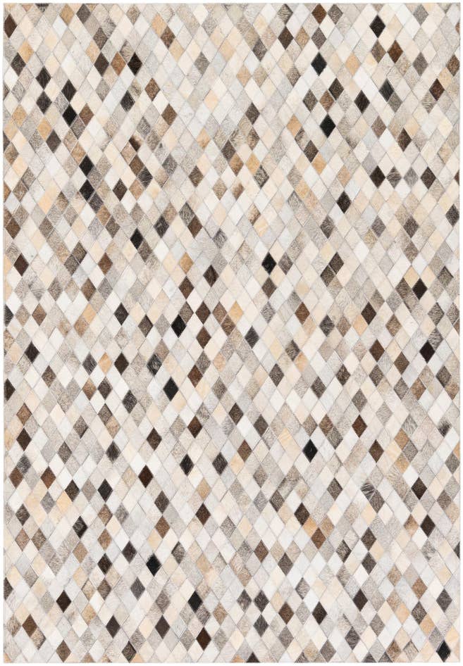 Detail image of 4' 7 x 6' 8 Cowhide Stocks Rug