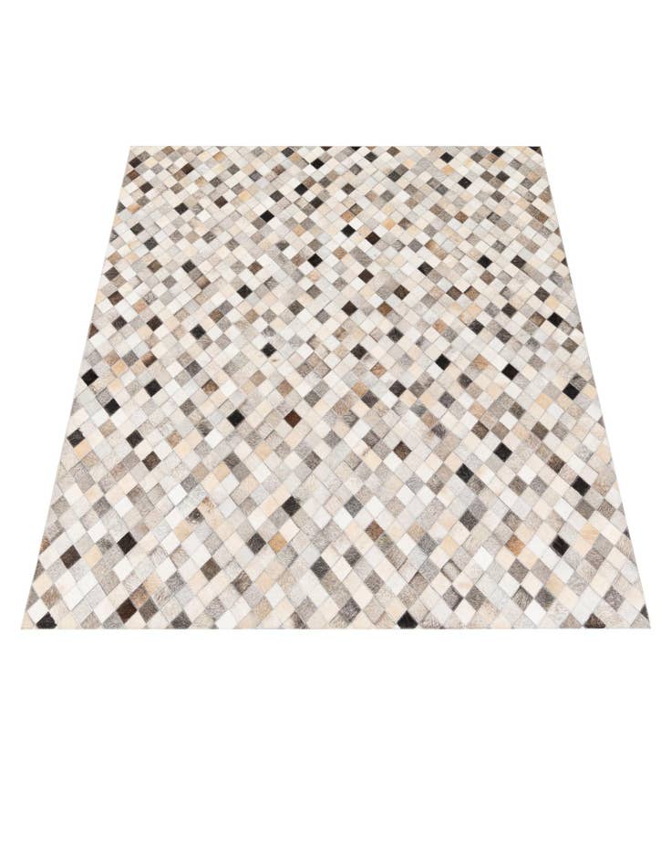 Detail image of 4' 7 x 6' 6 Cowhide Stocks Rug