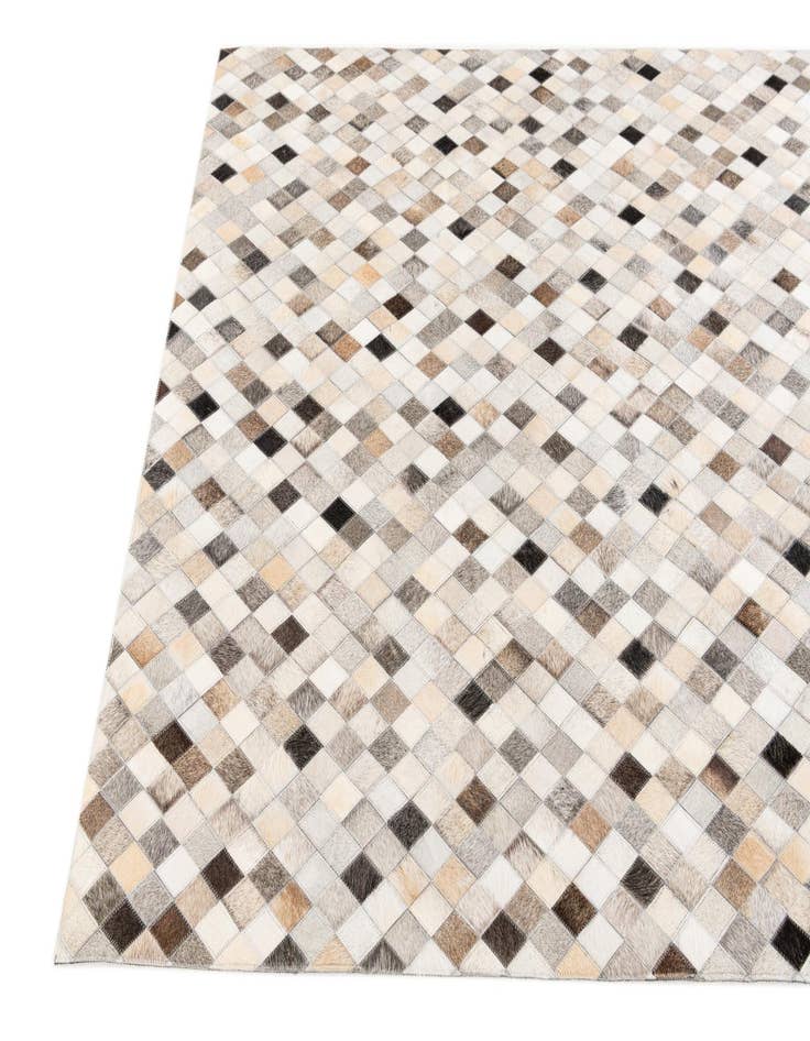 Detail image of 4' 7 x 6' 6 Cowhide Stocks Rug