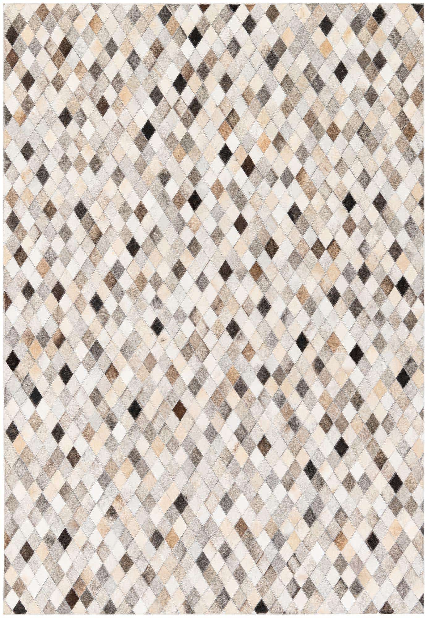 4' 7 x 6' 6 Cowhide Stocks Rug