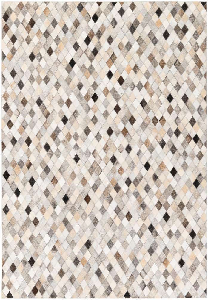 4' 7 x 6' 6 Cowhide Stocks Rug