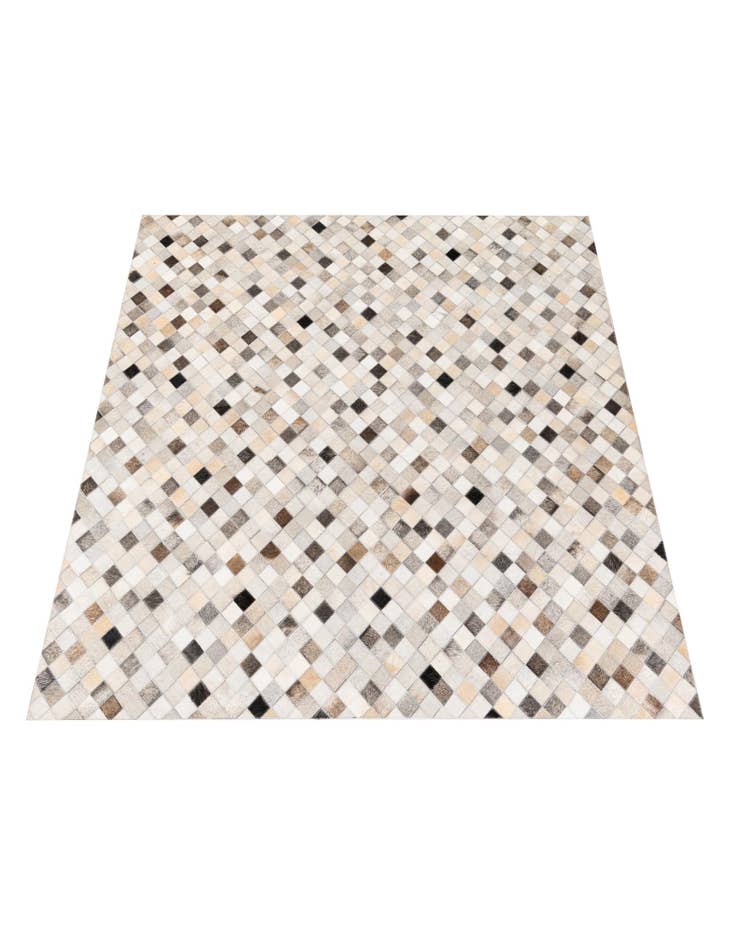 Detail image of 4' 7 x 6' 6 Cowhide Stocks Rug