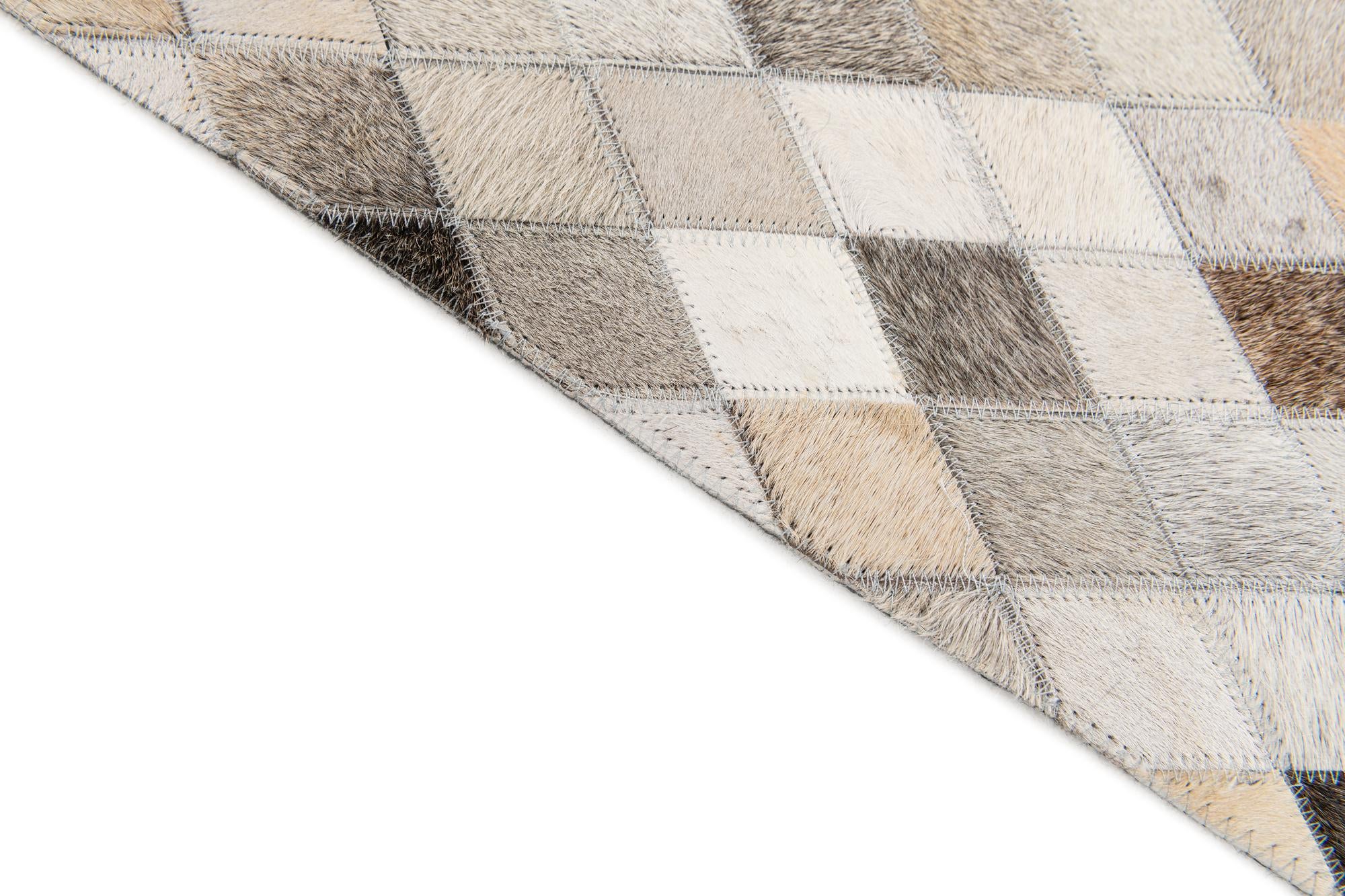 4' 7 x 6' 6 Cowhide Stocks Rug