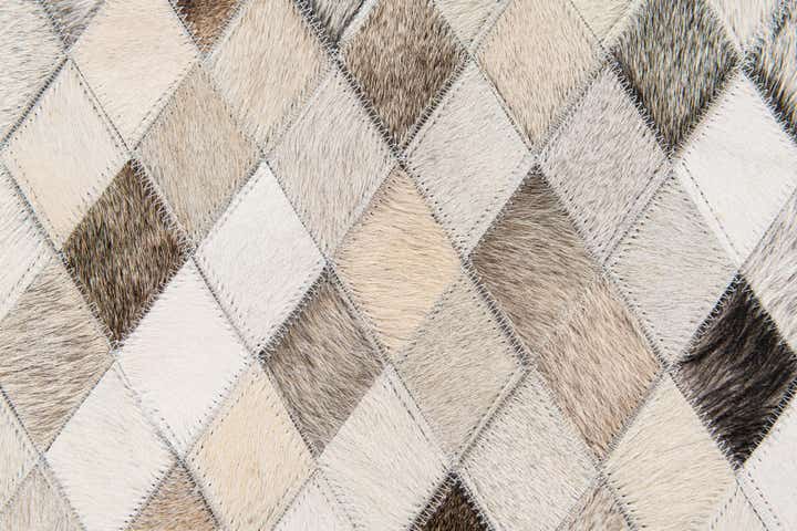 4' 7 x 6' 6 Cowhide Stocks Rug