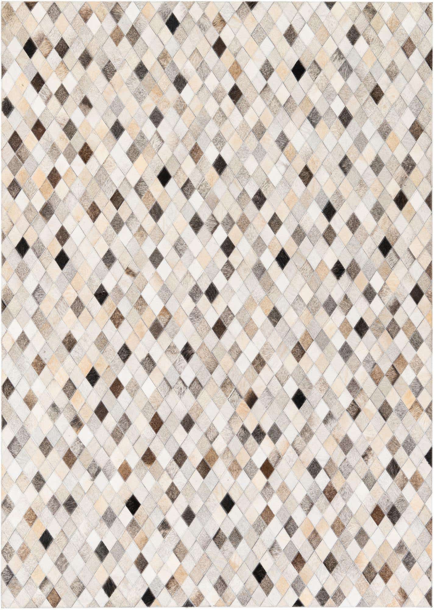 4' 7 x 6' 6 Cowhide Stocks Rug