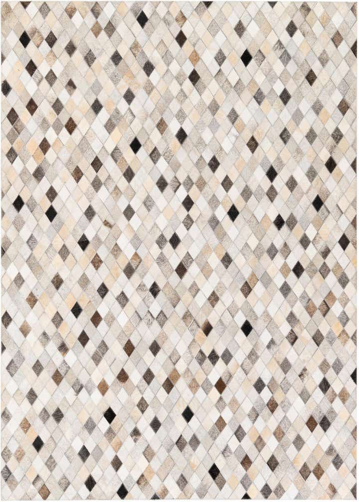 4' 7 x 6' 6 Cowhide Stocks Rug