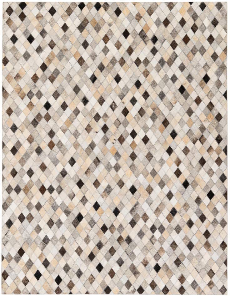 Detail image of 4' 7 x 6' 6 Cowhide Stocks Rug