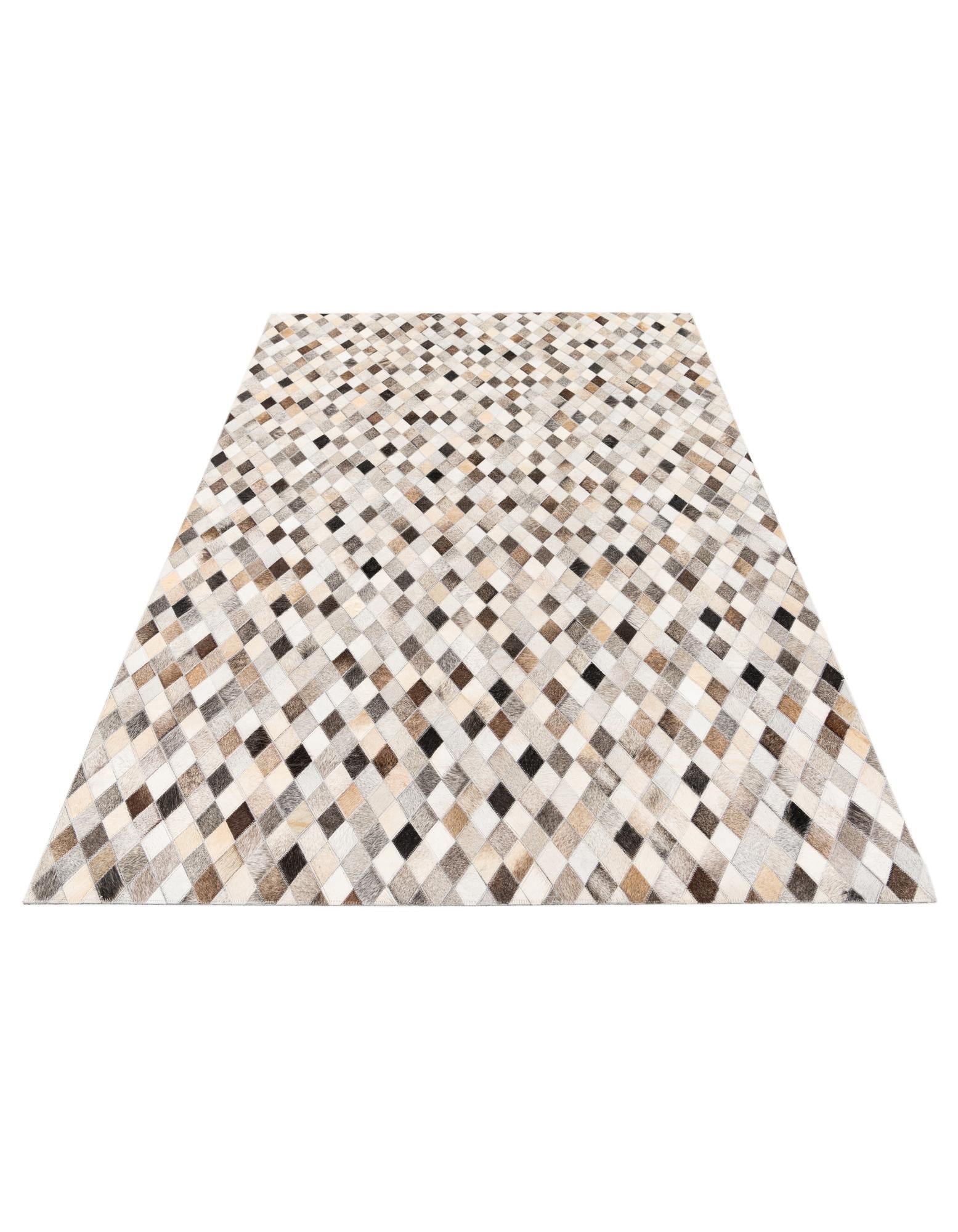 4' 7 x 6' 7 Cowhide Stocks Rug