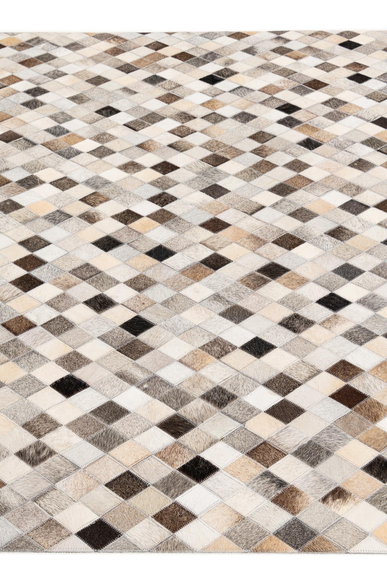 4' 7 x 6' 7 Cowhide Stocks Rug