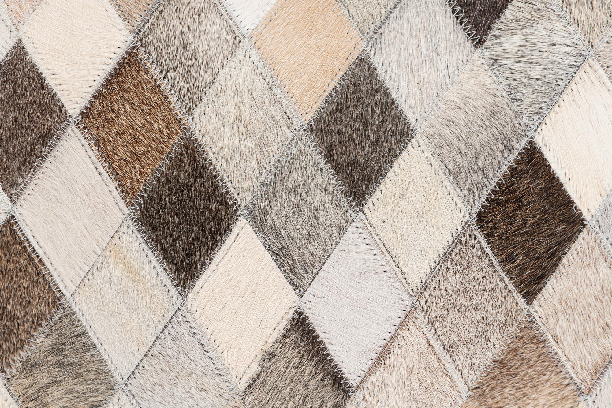 4' 7 x 6' 7 Cowhide Stocks Rug