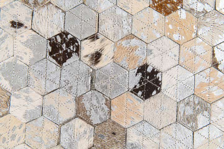 4' 9 x 6' 9 Cowhide Stocks Rug