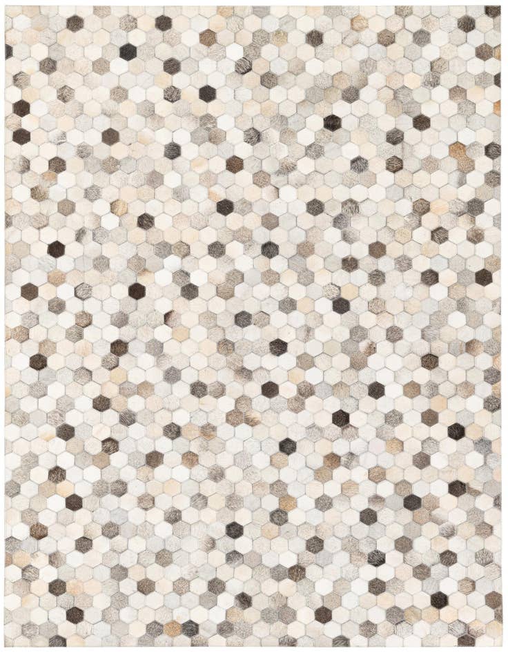 Detail image of 4' 8 x 6' 7 Cowhide Stocks Rug