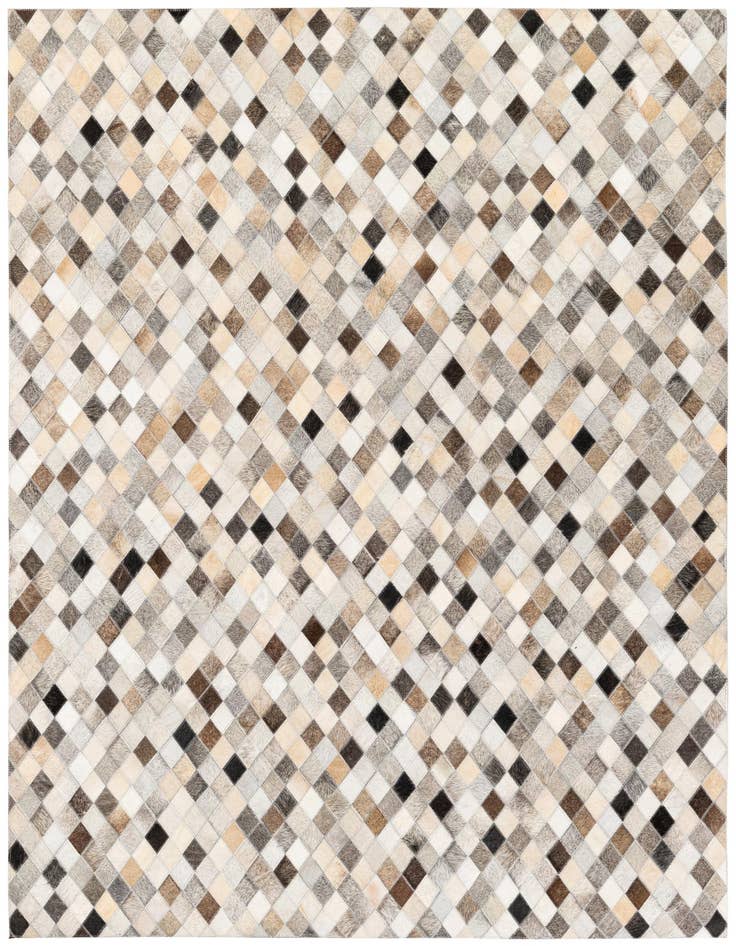 Detail image of 4' 8 x 6' 7 Cowhide Stocks Rug