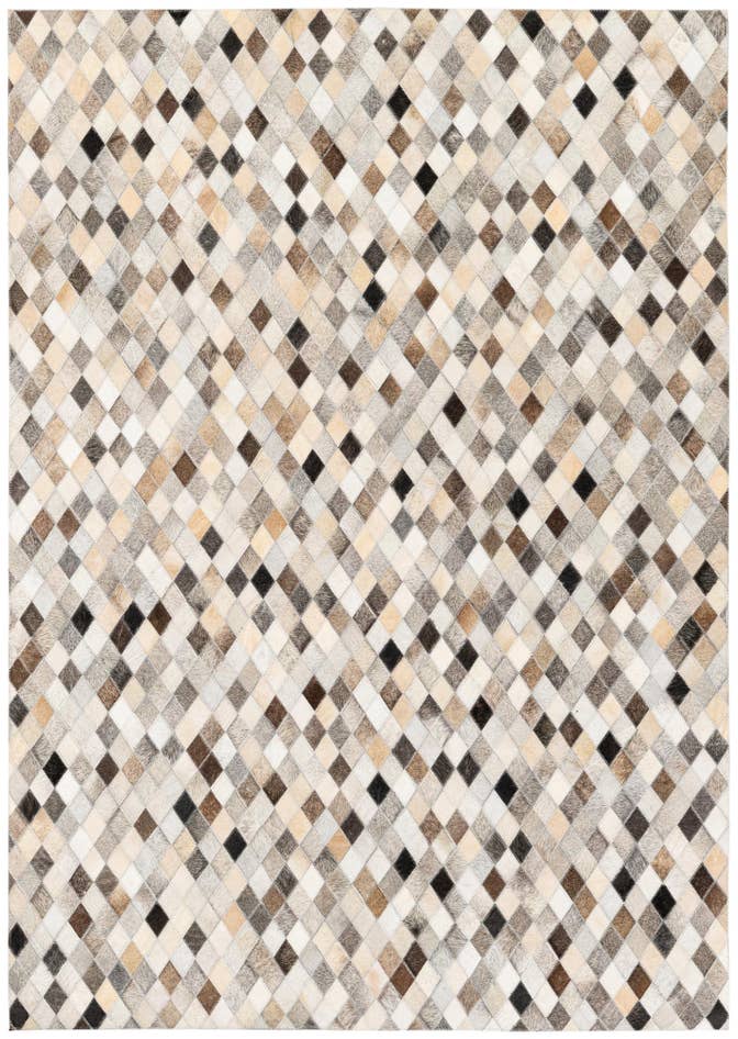 Detail image of 4' 8 x 6' 7 Cowhide Stocks Rug