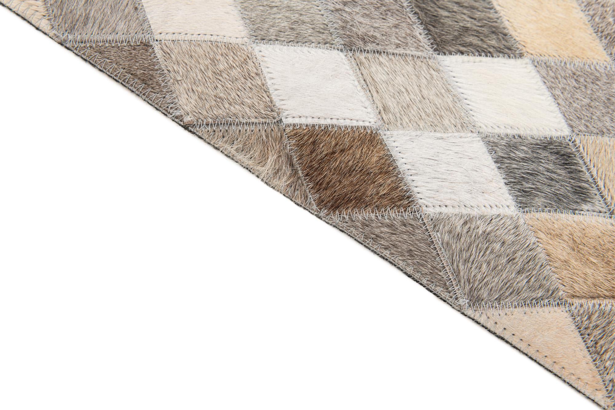 4' 9 x 6' 8 Cowhide Stocks Rug
