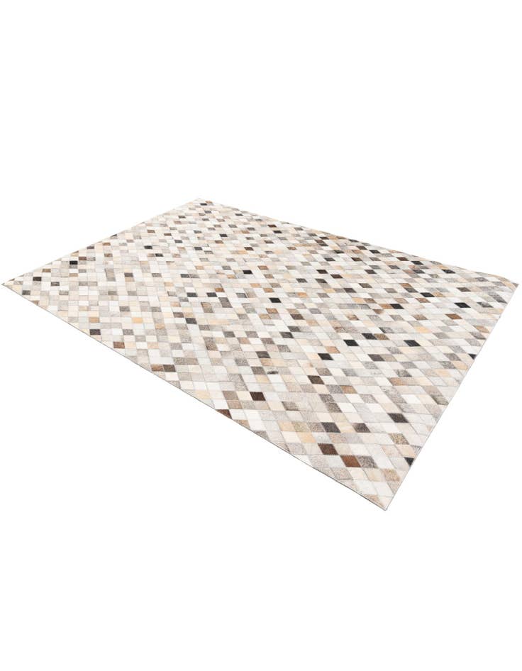 Detail image of 4' 7 x 6' 7 Cowhide Stocks Rug