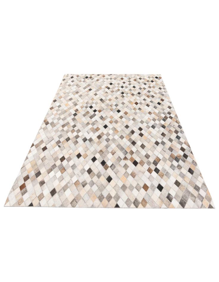 Detail image of 4' 7 x 6' 7 Cowhide Stocks Rug