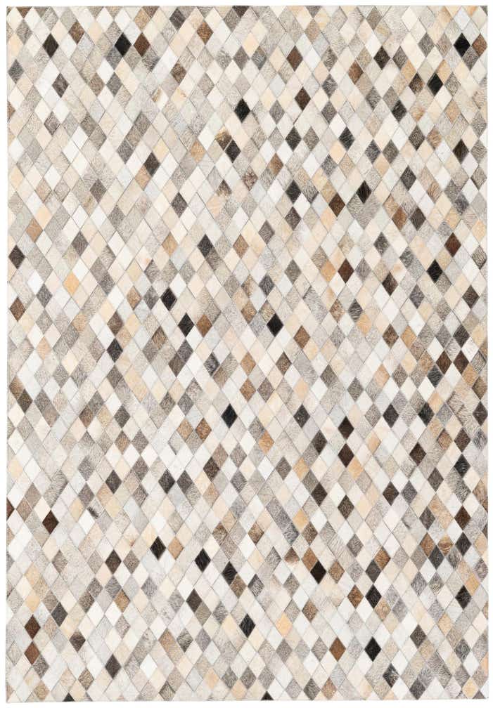4' 7 x 6' 7 Cowhide Stocks Rug