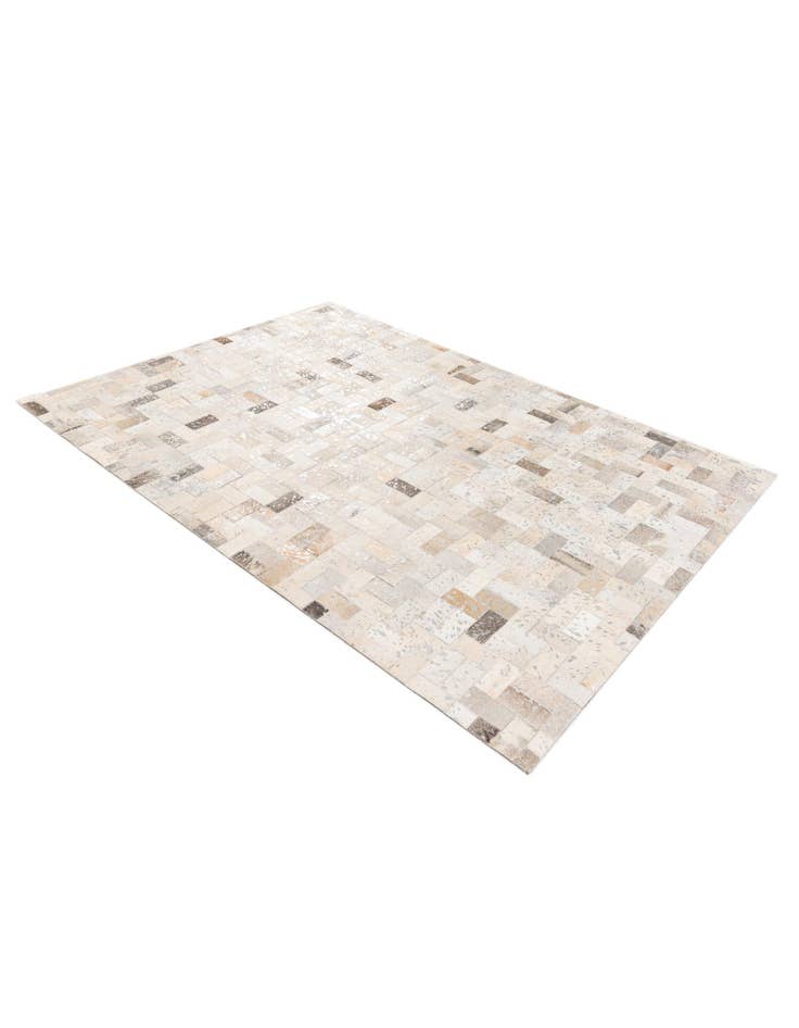 Detail image of 4' 8 x 6' 6 Cowhide Stocks Rug