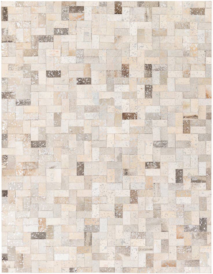 Detail image of 4' 8 x 6' 6 Cowhide Stocks Rug