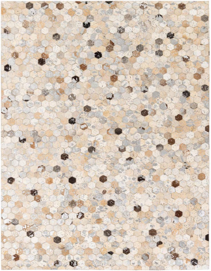 Detail image of 4' 7 x 6' 7 Cowhide Stocks Rug