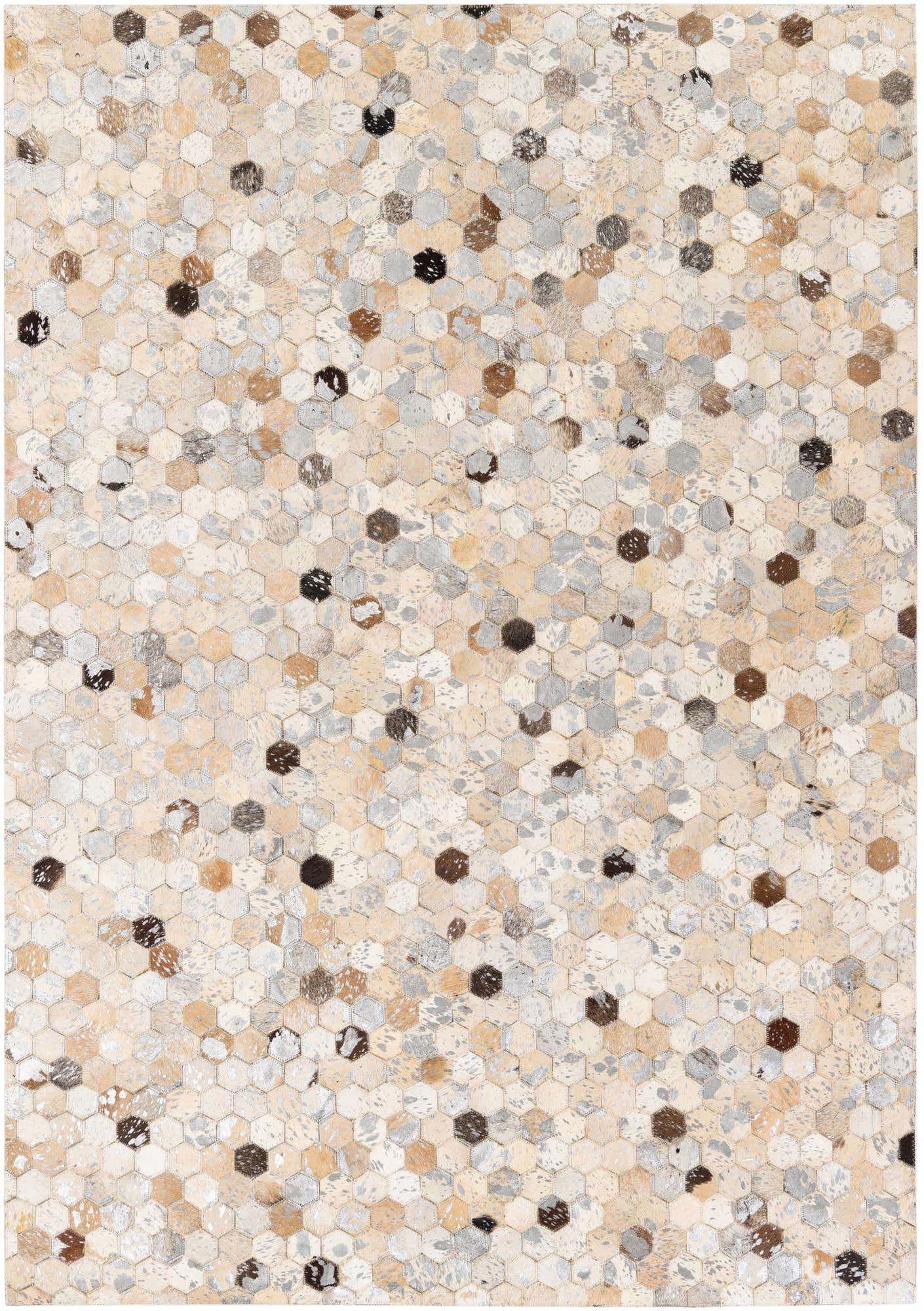 4' 7 x 6' 7 Cowhide Stocks Rug