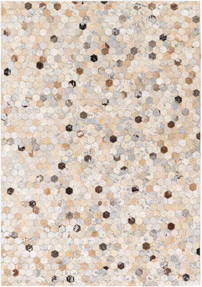 4' 7 x 6' 7 Cowhide Stocks Rug