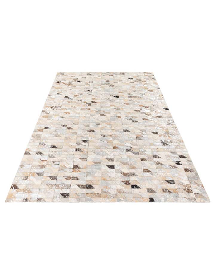 4' 6 x 6' 8 Cowhide Stocks Rug