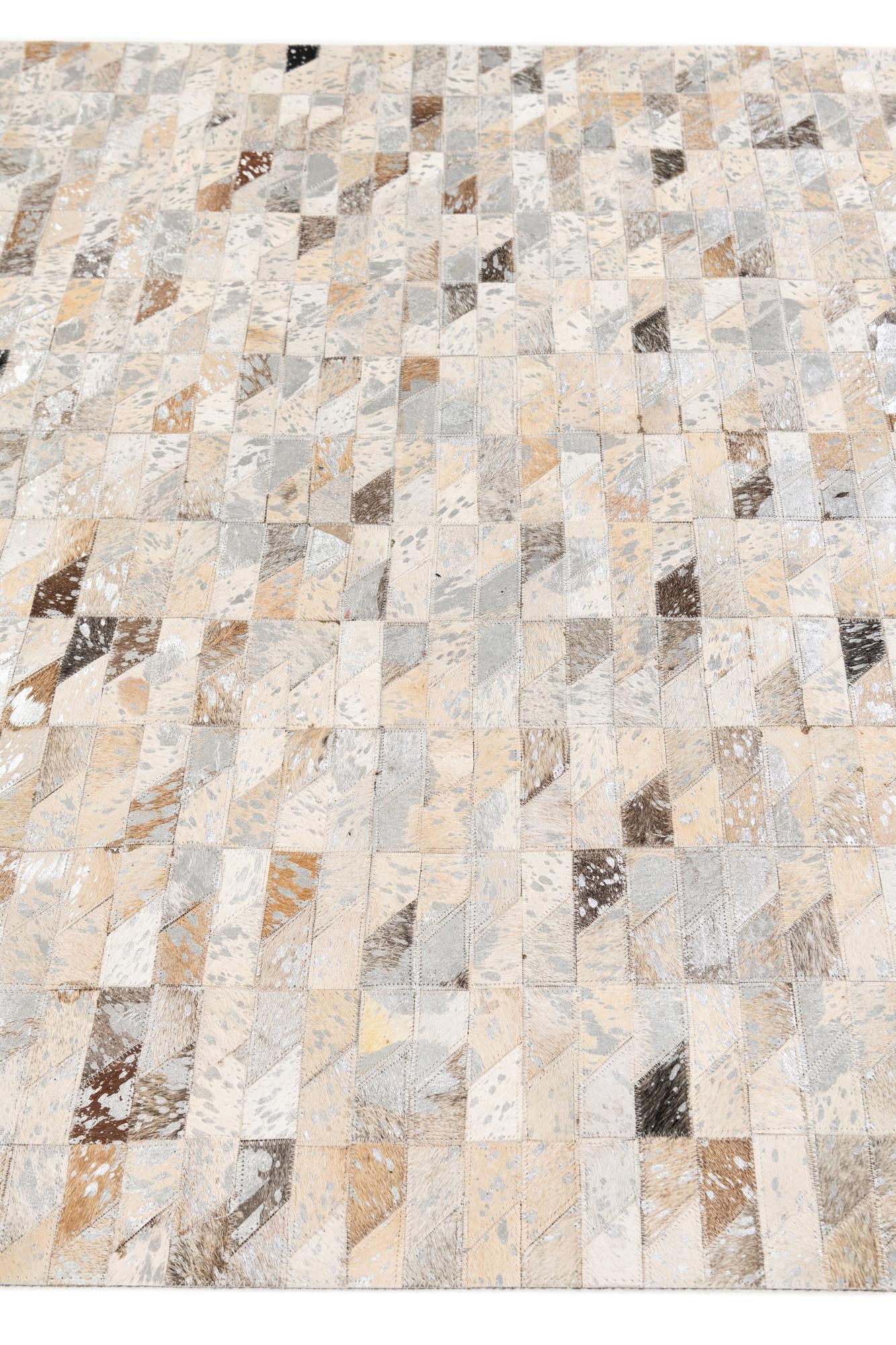 4' 6 x 6' 8 Cowhide Stocks Rug