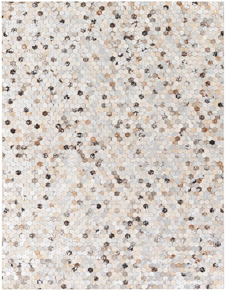 Detail image of 4' 9 x 6' 9 Cowhide Stocks Rug