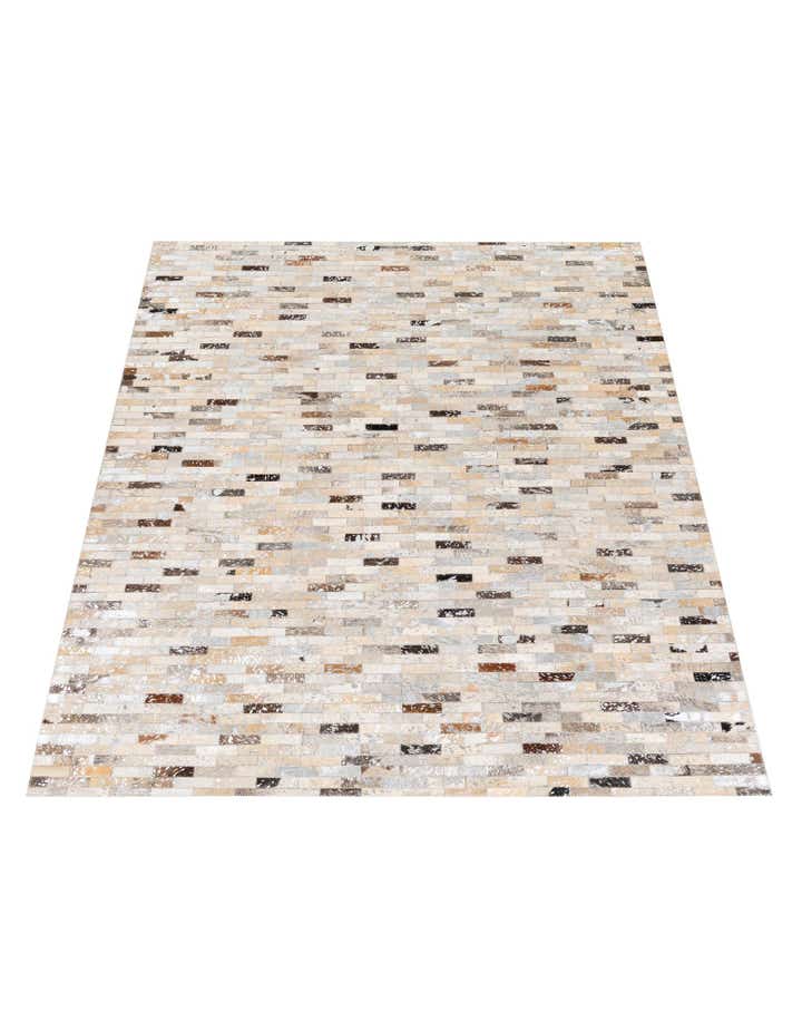 4' 8 x 6' 7 Cowhide Stocks Rug