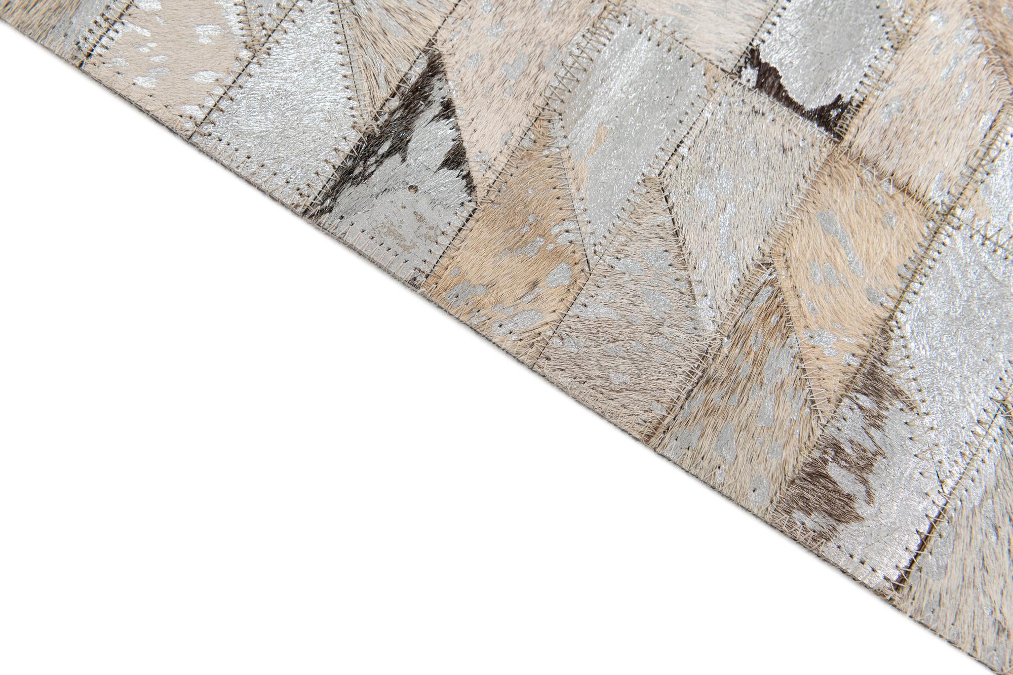 4' 6 x 6' 6 Cowhide Stocks Rug