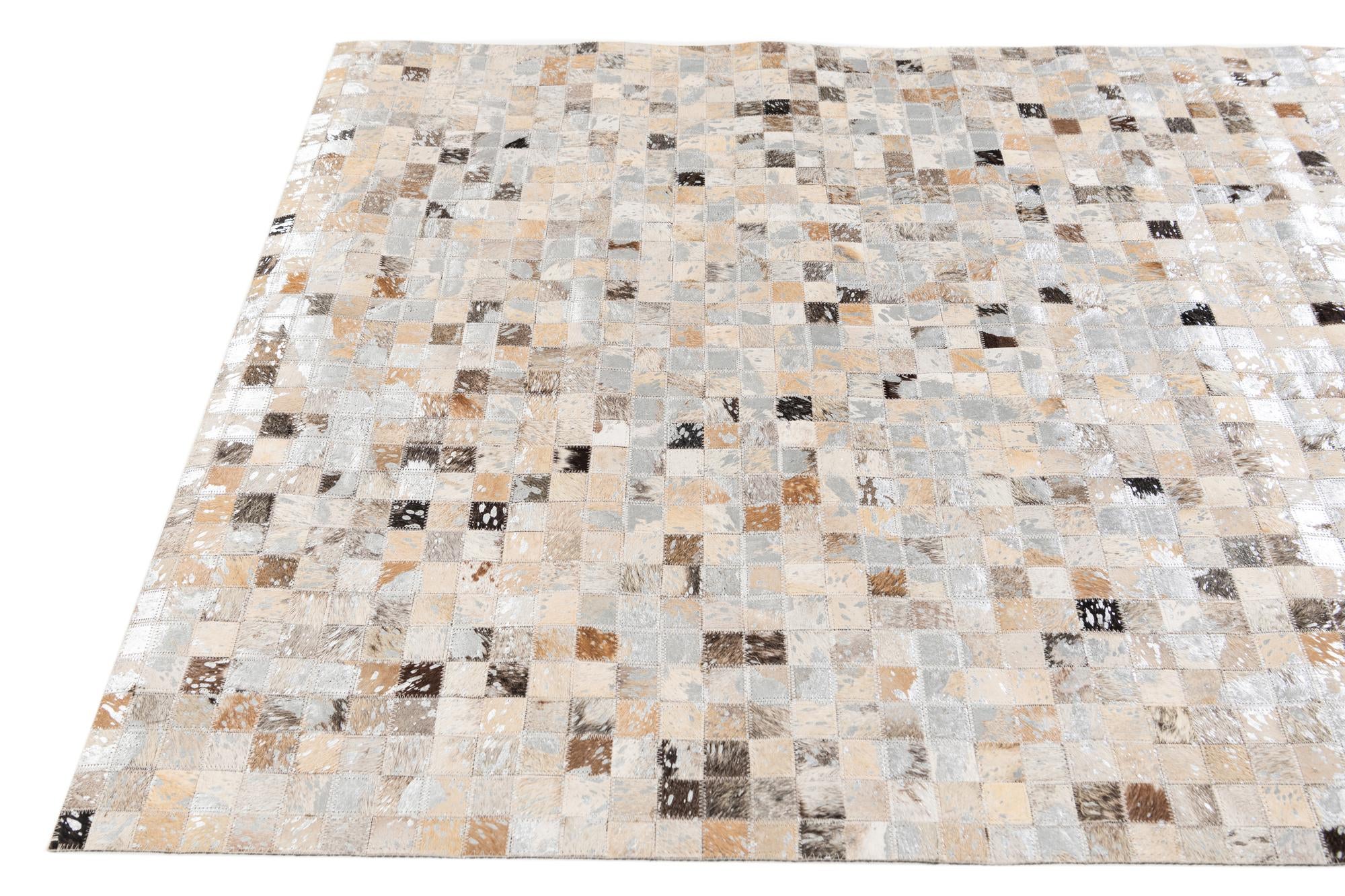 4' x 5' 7 Cowhide Stocks Rug