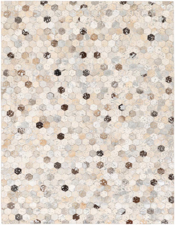 Detail image of 4' x 5' 7 Cowhide Stocks Rug