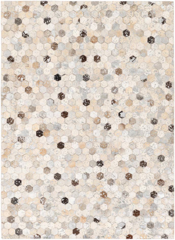Detail image of 4' x 5' 7 Cowhide Stocks Rug