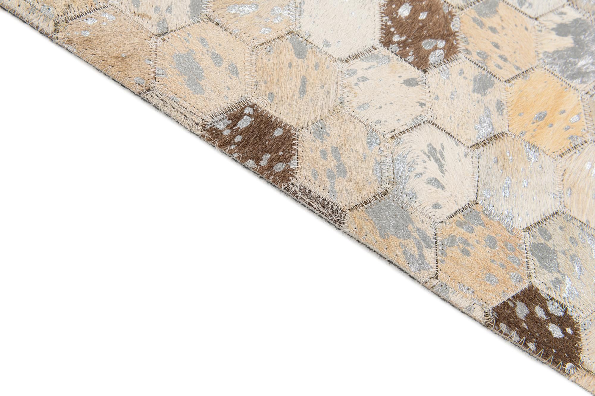 4' x 5' 7 Cowhide Stocks Rug