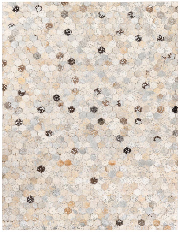 Detail image of 4' x 5' 7 Cowhide Stocks Rug