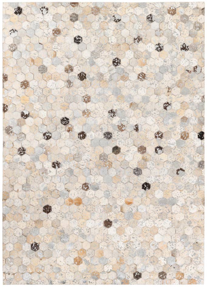 Detail image of 4' x 5' 7 Cowhide Stocks Rug
