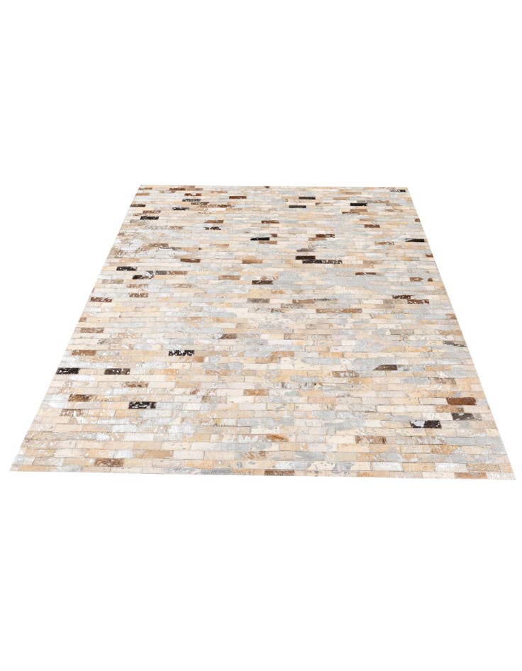 Detail image of 4' x 4' 8 Cowhide Stocks Rug