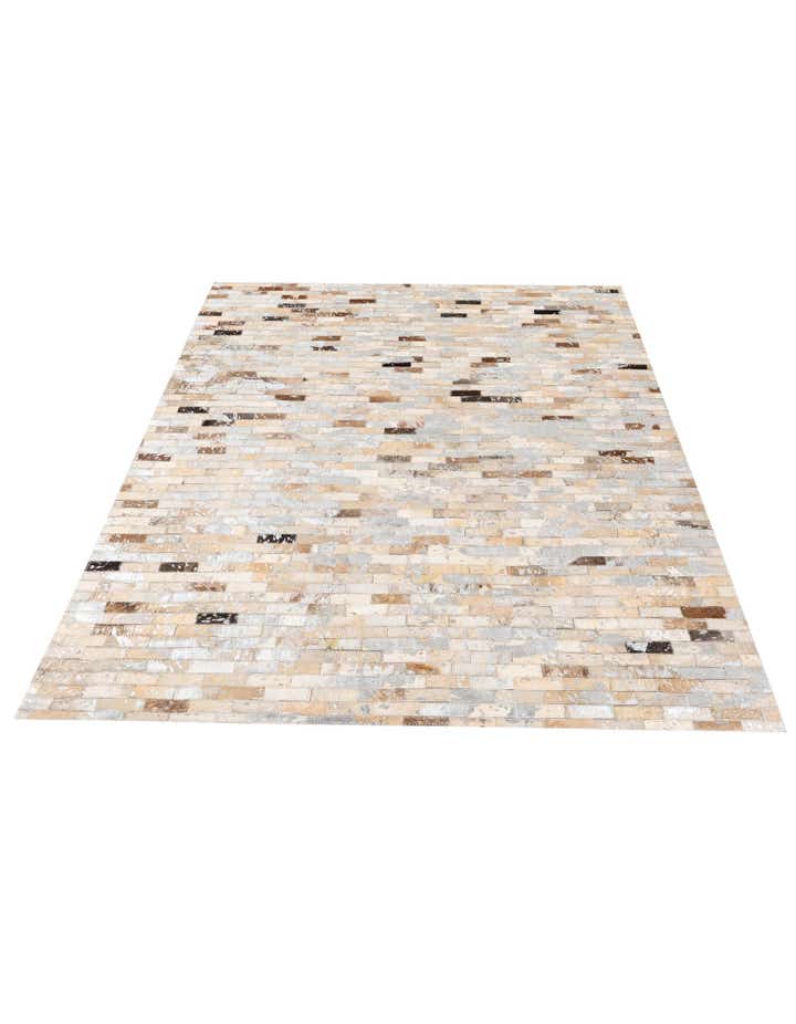 4' x 4' 8 Cowhide Stocks Rug