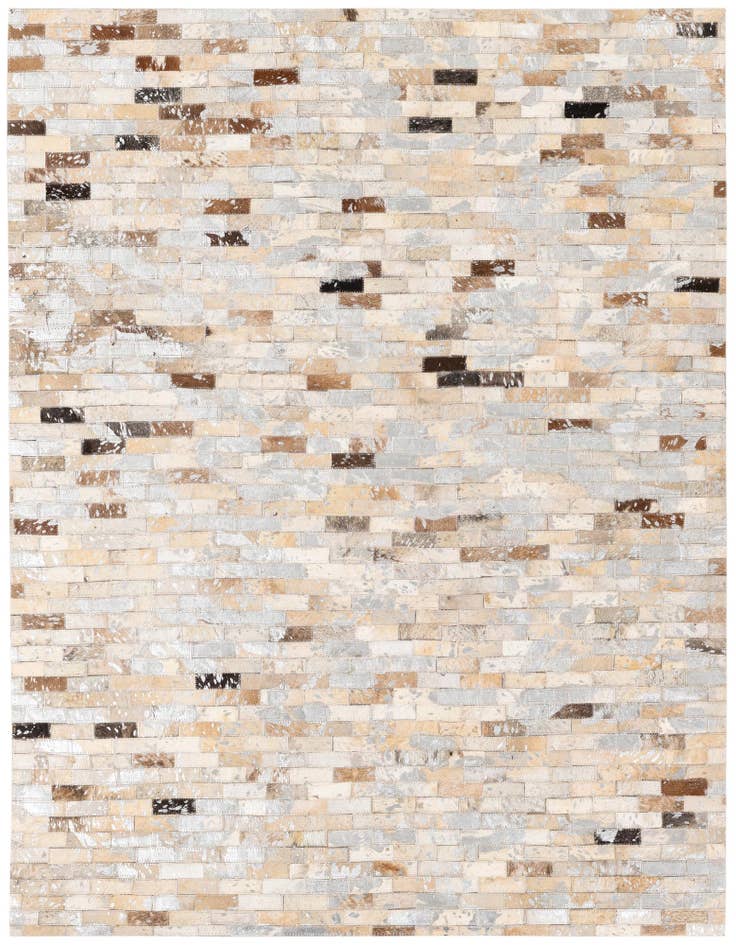 Detail image of 4' x 4' 8 Cowhide Stocks Rug